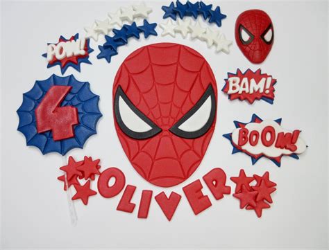 Spiderman Cake Topper Edible Spiderman Birthday Cake Topper Personalised Large Ebay