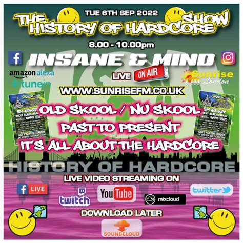 Stream The History Of Hardcore Show Insane Mind Sunrise Fm Th Sep By Insane Mind