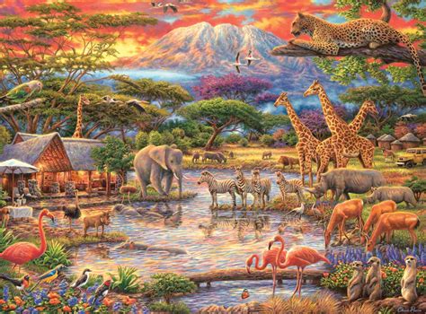 Buffalo Games Chuck MMF7 Pinson Wild Africa 1000 Piece Jigsaw