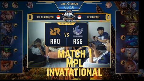 RRQ Vs Resurgence Match 1 MPL Invitational Mobile Legends YouTube