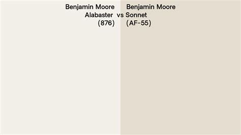 Benjamin Moore Alabaster Vs Sonnet Side By Side Comparison