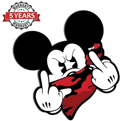 X Pvc Stickers Mickey Mouse Middle Finger B Ubuy India