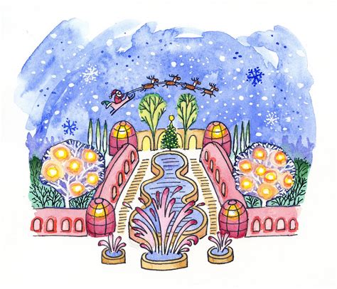 Christmas at the Alnwick Garden - Original — Northumberland Artist ...