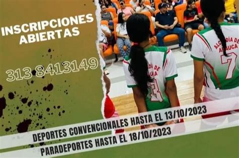 Inician Las Inscripciones Para Los Juegos Deportivos Y Paradeportivos