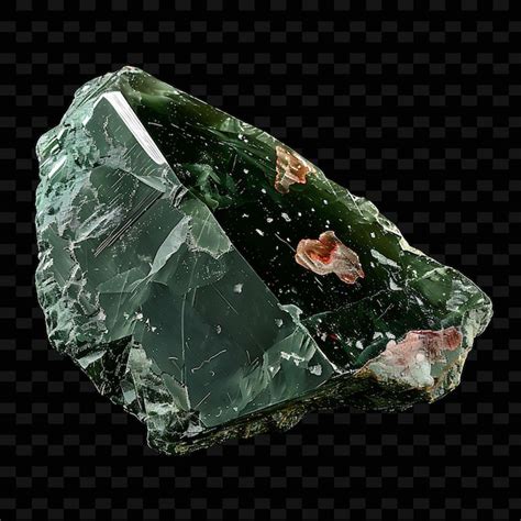 Premium Psd A Green Quartz Stone With A Black Background