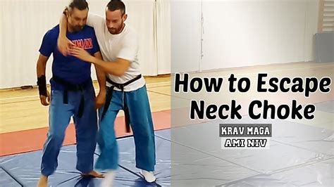 Krav Maga Ami Niv How To Escape Rear Naked Choke Headlock Krav Maga