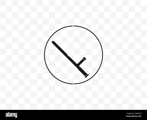 Police Baton Icon Vector Illustration Flat Design Stock Vector Image