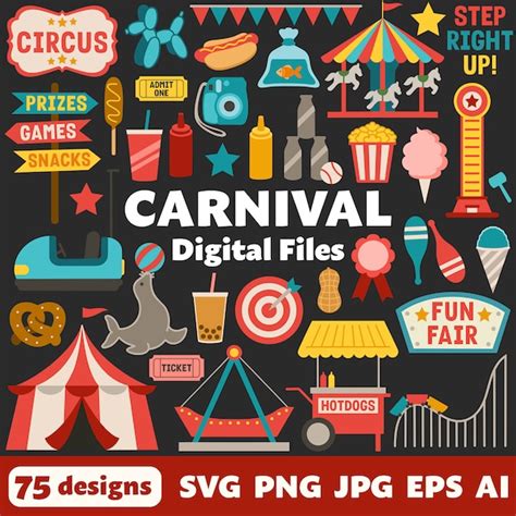 Circus Clipart Etsy