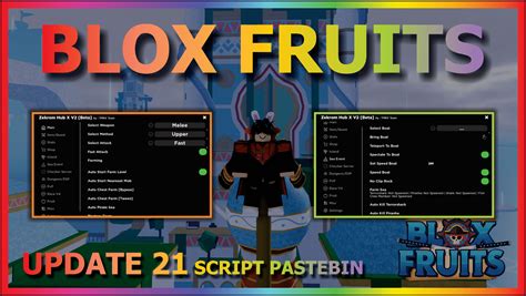 ZEKROM V2 HUB BLOX FRUITS UPDATE 21 AUTO FARM AUTO RAID DF