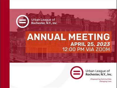 Urban League Of Rochester S Annual Meeting April 25 2023 YouTube