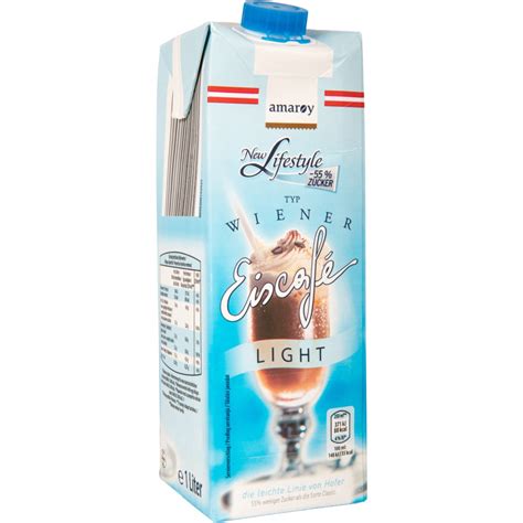 ROKSH Haltbare Milch Sahne Co AMAROY Wiener Eiscafé Light 1l