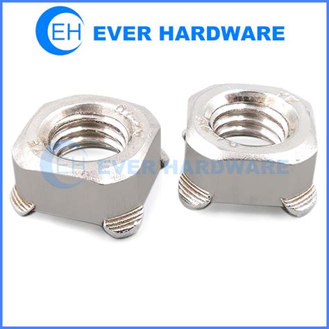 M Weld Nut Square Plain Steel Metric Spot Welded Threaded Nuts