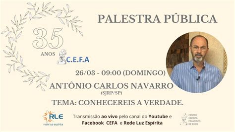 Palestra Cefa Antonio Carlos Navarro Conhecereis A