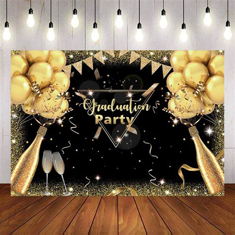 Mocsicka Champagne And Balloons Graduation Party Backgrounds Birthday