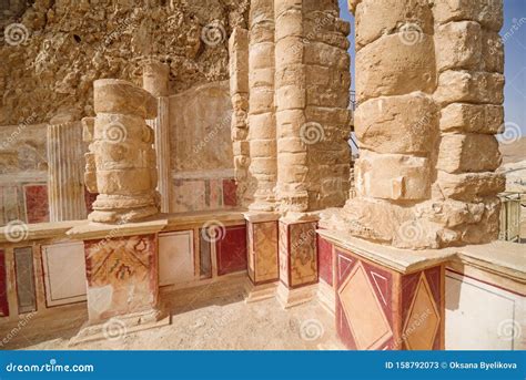 Northern Palace The Ancient Fortification Masada In Israel Masada