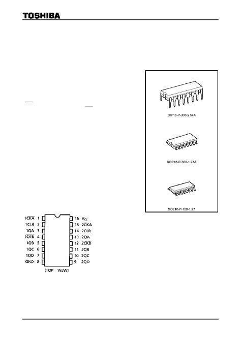 TC74HC390AP 07 Datasheet 1 11 Pages TOSHIBA CMOS Digital Integrated