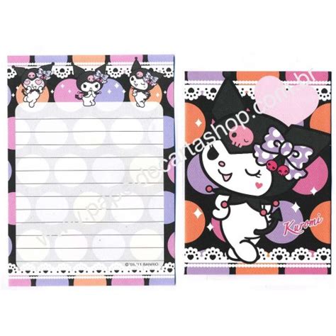 Ano 2011 Conjunto De Mini Papel De Carta Kuromi 1 Sanrio