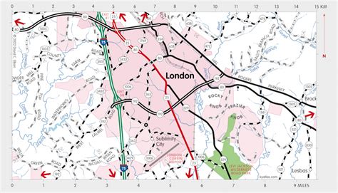 London, Kentucky - Kentucky Atlas and Gazetteer