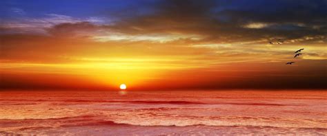 Beach Wallpaper 4K, Dusk, Sunset, Seascape, Evening