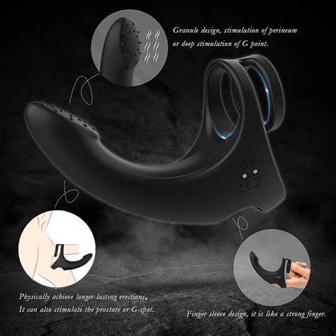 9 Modes Vibrating Penis Massager Ring Dildo Sex Toys For Men Scrotum