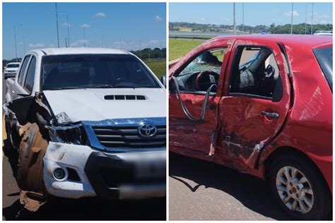 Un Hombre Herido En Un Choque Entre Un Auto Y Una Camioneta