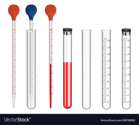 Set laboratory equipment glass measuring tools Vector Image