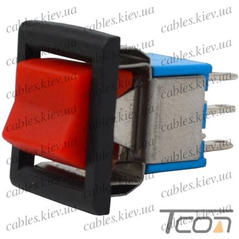 Купить тумблер с клавишей RLS-202-E5, ON-ON Tcom, 6-и контактный, 3A ...