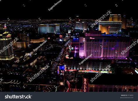 Aerial View Of Las Vegas Strip At Night Stock Photo 9718855 : Shutterstock