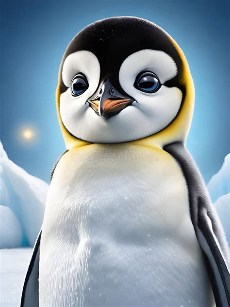 Penguin in the snow stock illustration. Illustration of arctic - 304384265