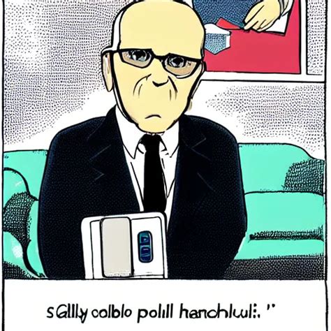 Rudy Giuliani Showing How Cell Phone By Chris Ware Stable Diffusion