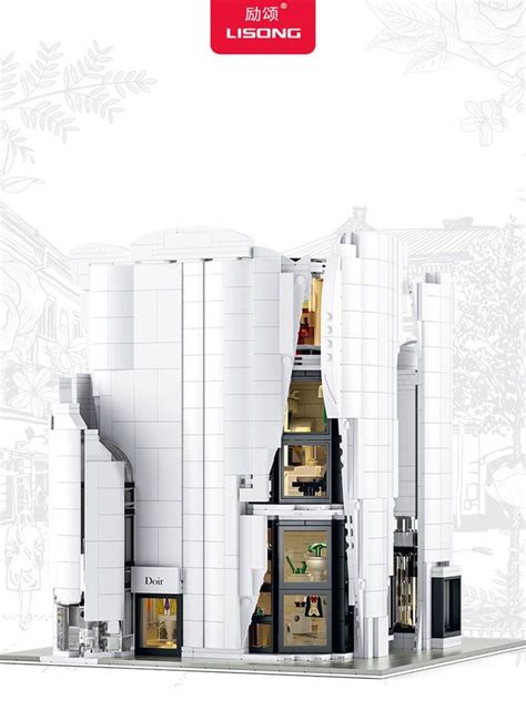 Barweer Moc Dior Flagship Store Buildings Bricks Toy Set Modular