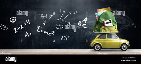 Back To School Car Stock Photo Alamy