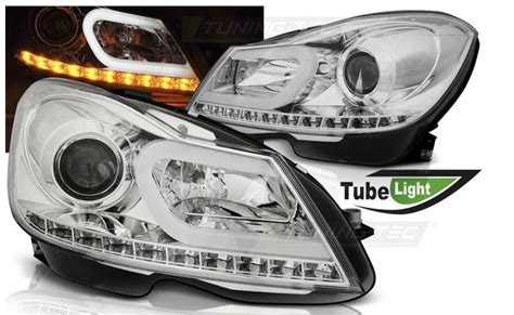 Lampy Reflektory Mercedes W204 11 14 CHROME LED Sklep Internetowy