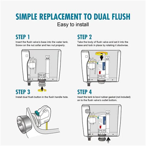 Buy Zone Industry Corp Dual Flush Valve Push Button Converter Kit