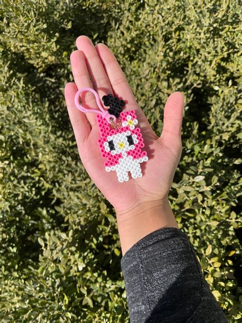 Sanrio Perler Bead Keychain/kuromi Keychain/melody Keychain/cinnamoroll ...