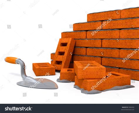 bricks  house brick wall stock illustration