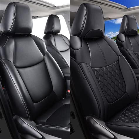 Huidasource Toyota RAV4 Seat Cover Full Set Full Coverage Leather