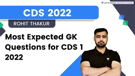 Most Expected Gk Questions For Cds Rohit Thakur Lets Crack