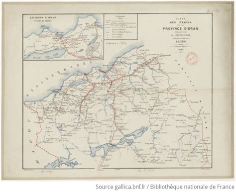 Carte Des étapes De La Province D Oran Gallica