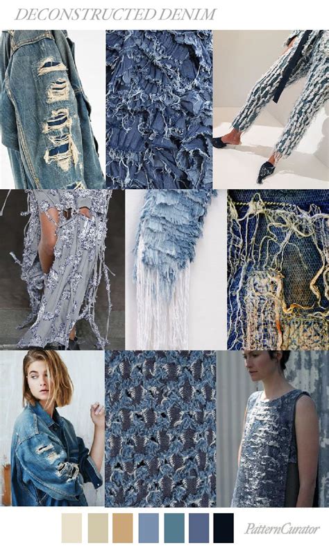 Deconstructed Denim By Patterncurator Inspiration Board In