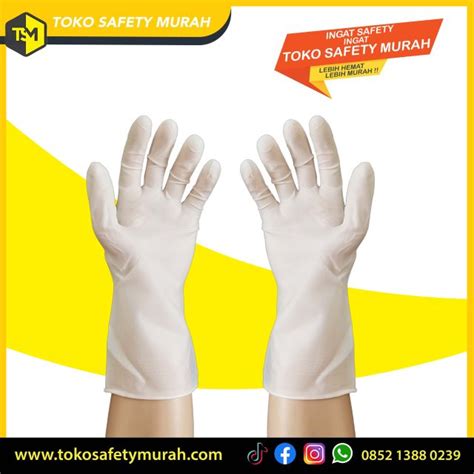 Sarung Tangan Lapis Karet Latex Premium Anti Slip Licin Industrial