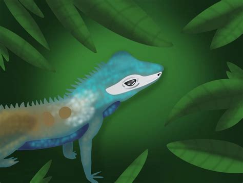 Blue Crested Lizard By Explodingbirds On Deviantart