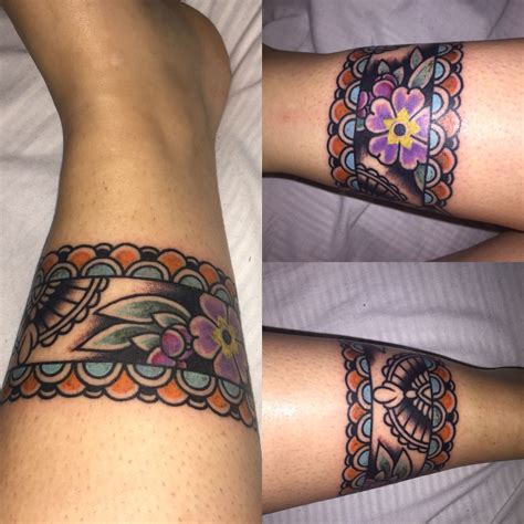 Colourful Ankle Band Tattoo Cuff Tattoo Ankle Band Tattoo Tattoos