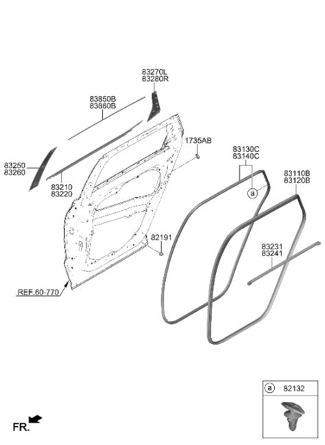 S Genuine Hyundai Garnish Assembly Rr Dr Rr Frame Lh