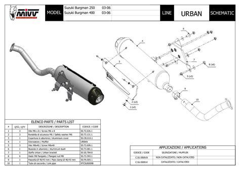 Mivv Complete Exhaust Urban Stainless Steel For Suzuki Burgman