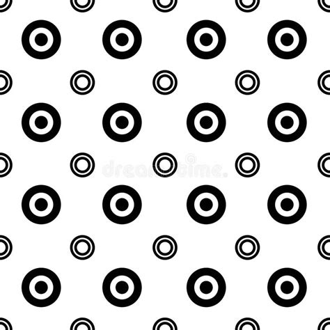 Black And White Circle Dot Vector Pattern Stock Vector Illustration Of Fabric Decoration