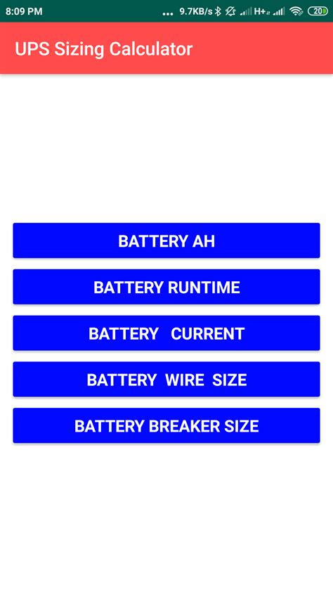 Ups Inverter Battery Backup Time Calculator Total App Su Amazon Appstore