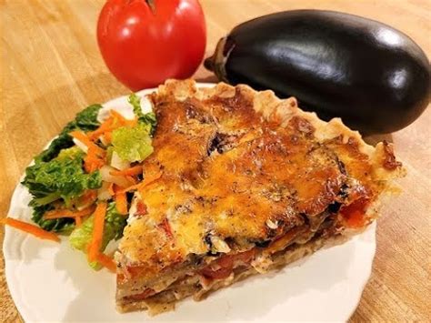 Tomato Eggplant Pie With Mozzarella Recipe Vegetarian Meal For