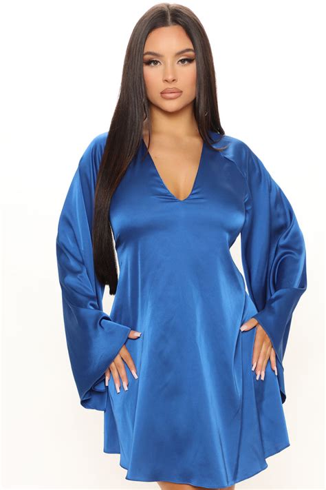 Class For Days Satin Mini Dress Blue Fashion Nova Dresses