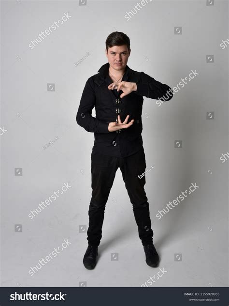 Full Length Portrait Handsome Brunette Male Stock Photo Shutterstock